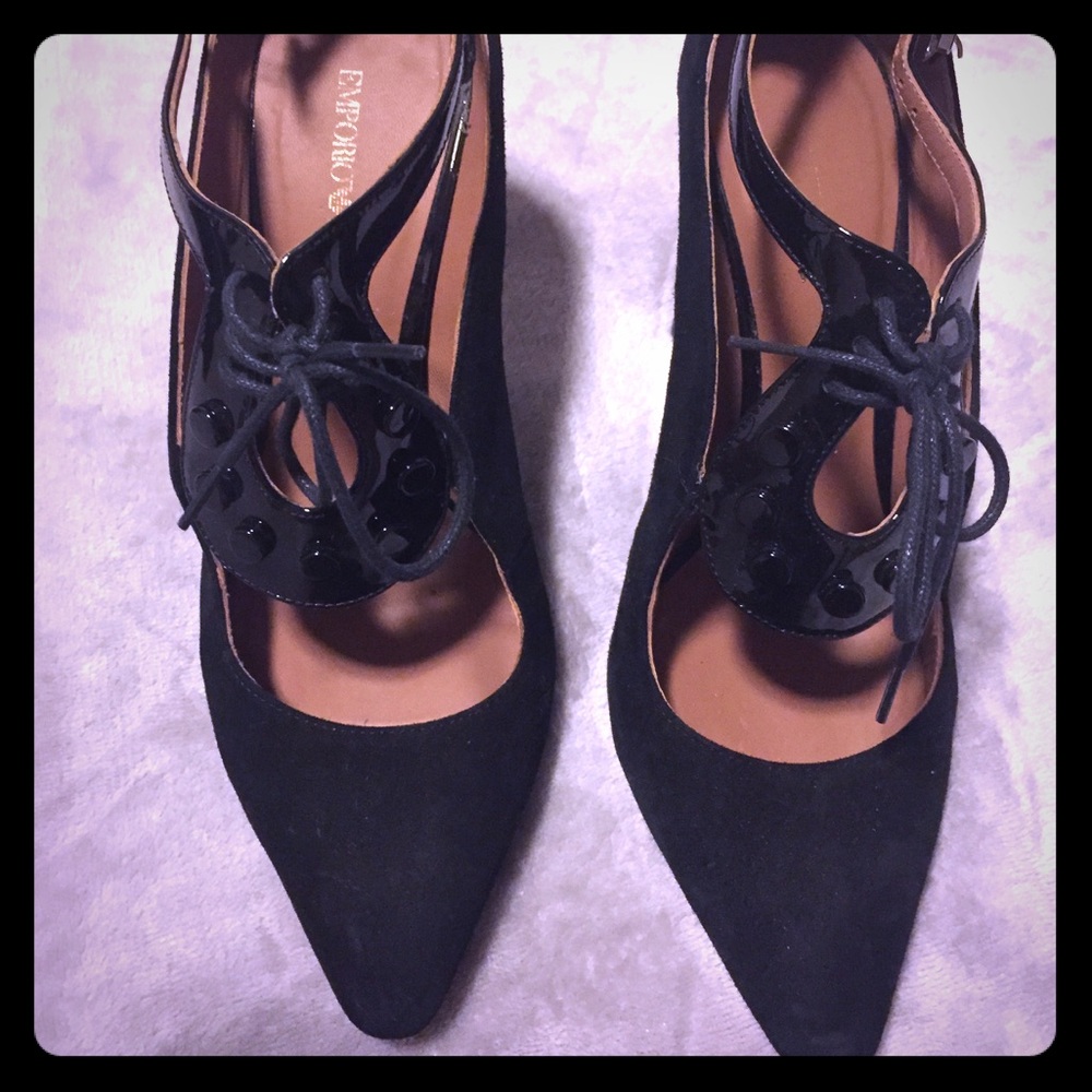 Black Armani Collection Heels